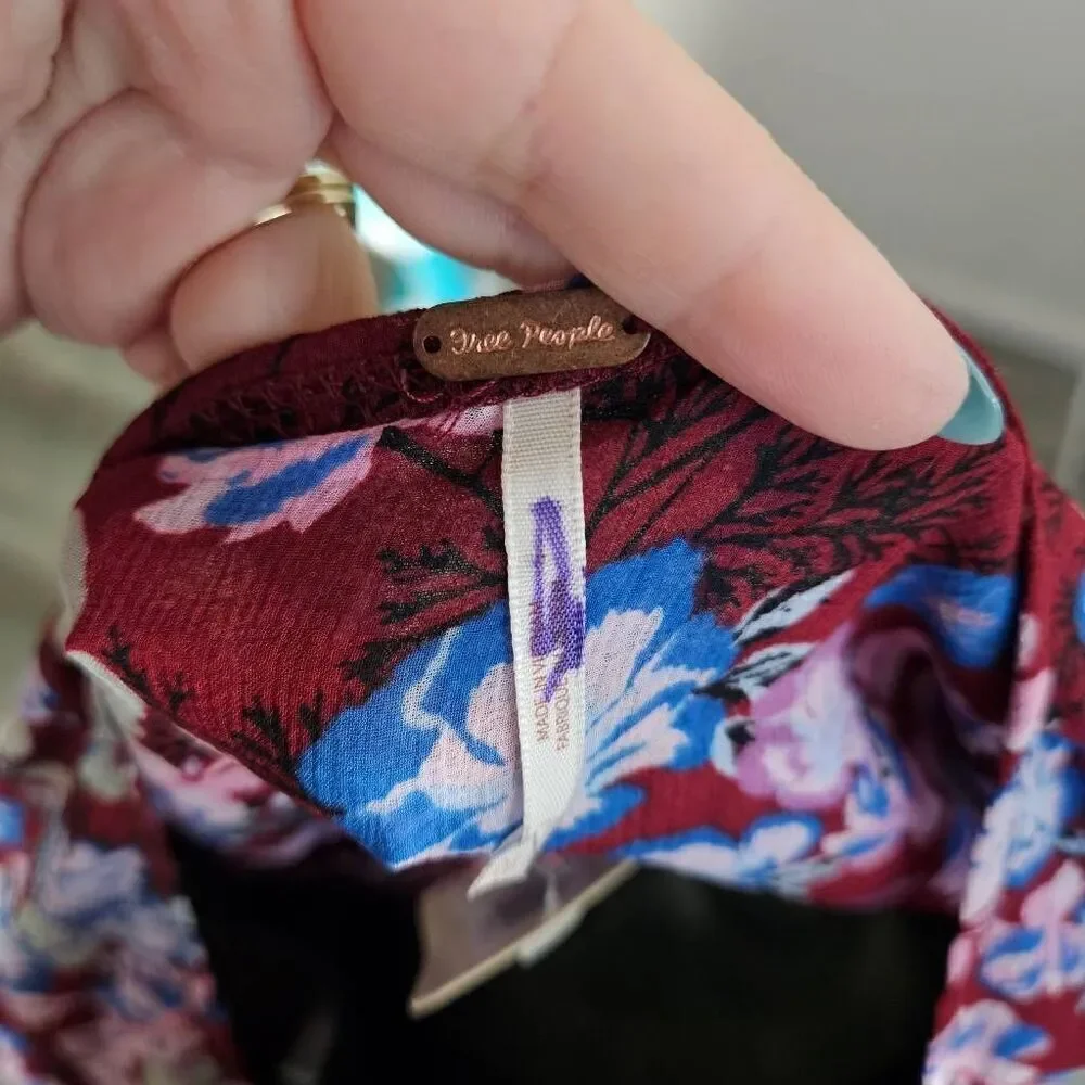 NWT Free People Maybel Blouse in Shiraz